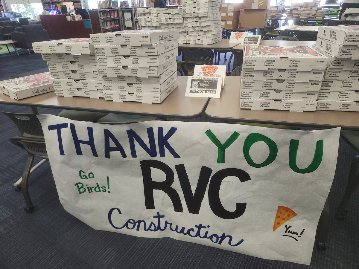 Thank you RVC Roofing and Construction for sending all of the EHS staff home with dinner on the first day of school from The Pizza Bistro! Thank you for the surprise and making the day a little less stressful! 💚🦅 We appreciate you thinking of us 💚💚💚💚💚💚