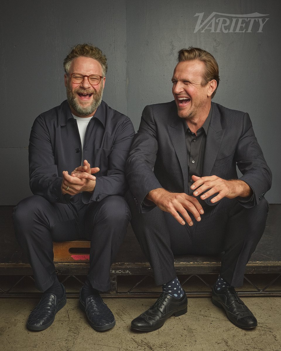 Variety's tweet image. As final round of Emmy voting begins, Variety looks back at the biggest contenders we have featured this season. Apple TV+’s Seth Rogen and Jason Segel paired up at our #ActorsOnActors to talk about their roles in Apple TV+’s ‘The Studio’ and ‘Shrinking.’ Both actors are…