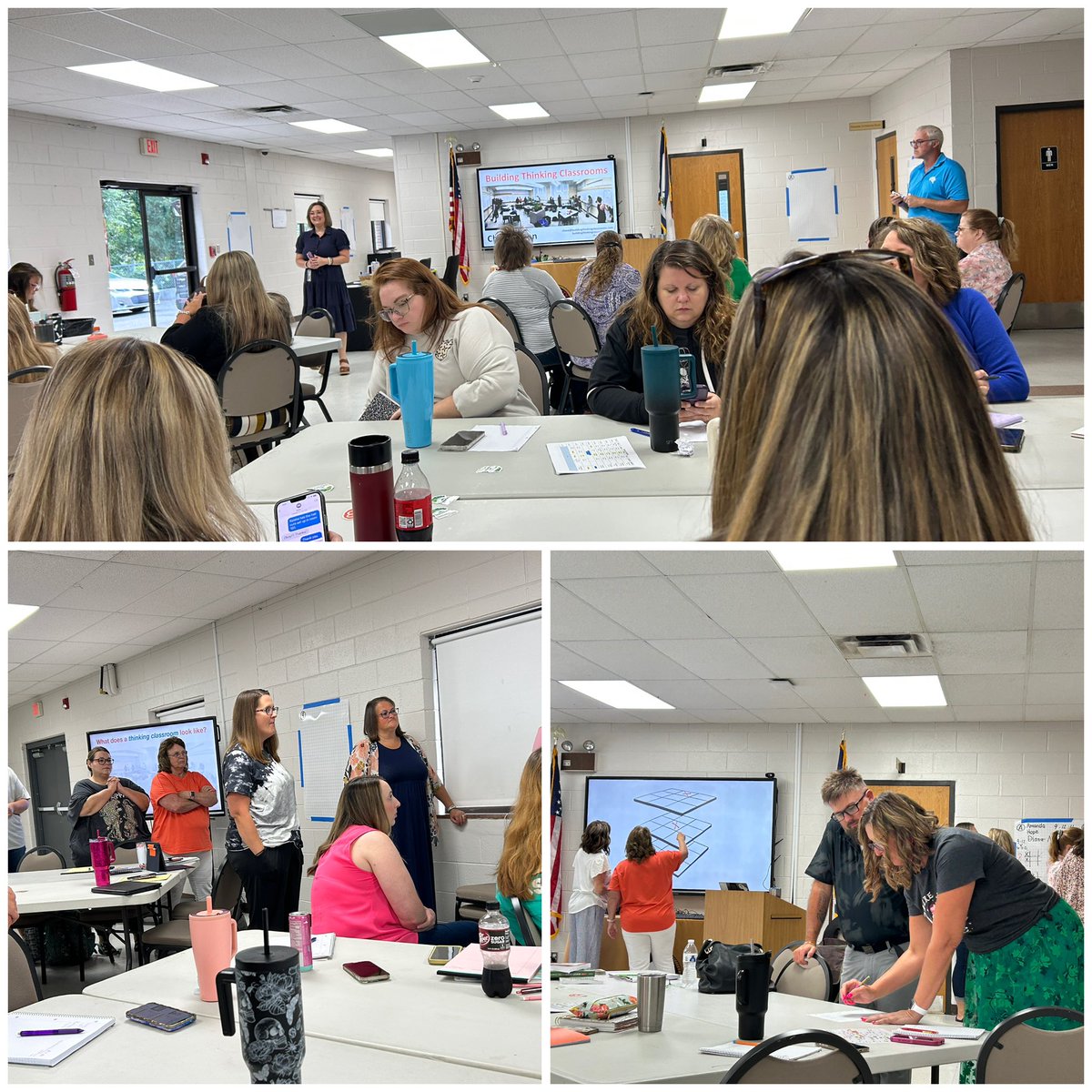 Day 2 of Building Thinking Classrooms in Mathematics was a huge success! 💡 Teachers brought learning to life with VNPS, sparking collaboration, creativity, &amp; deep thinking. We deepened our understanding of the value of problem-solving and the power of standing to solve problems.