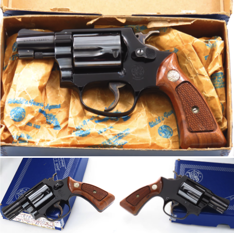 GunBroker's tweet image. 🕰 1973 Time Capsule – Smith &amp;amp; Wesson Model 37 Airweight 
🔗 See it here: bit.ly/46WFbPk
This pristine S&amp;amp;W Model 37 .38 Special revolver is as close to new as you’ll find — straight from 1973, with original box with and manual.

#SmithAndWesson #SWModel37 #GunBroker