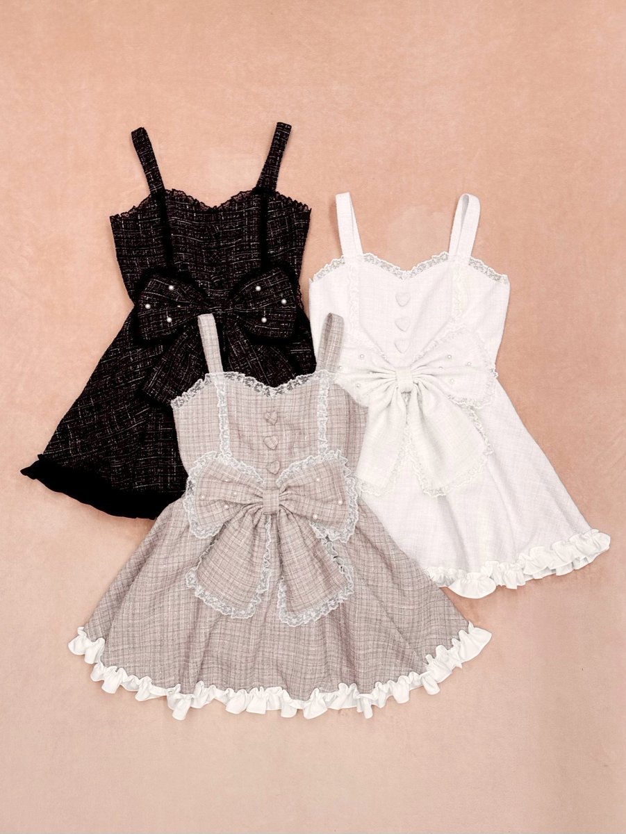 🎀 New arrival 🎀 】 ⁡ ♡ キラキラツイードお姫様ワンピース color