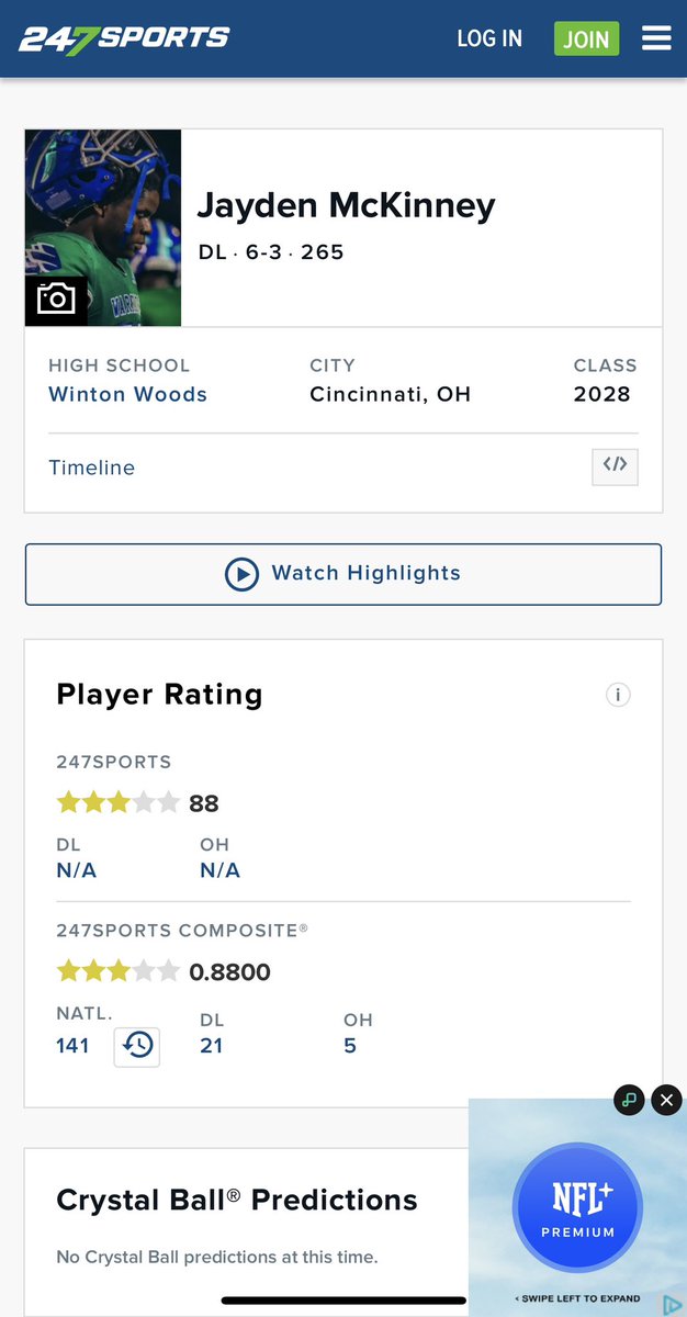 #AGTG Blessed to be rated a 3 ⭐️ on <a href="/247Sports/">247Sports</a>  More work to be done <a href="/CoachChadMurphy/">Chad Murphy</a> <a href="/Fpcharger2/">Carlton Gray</a>