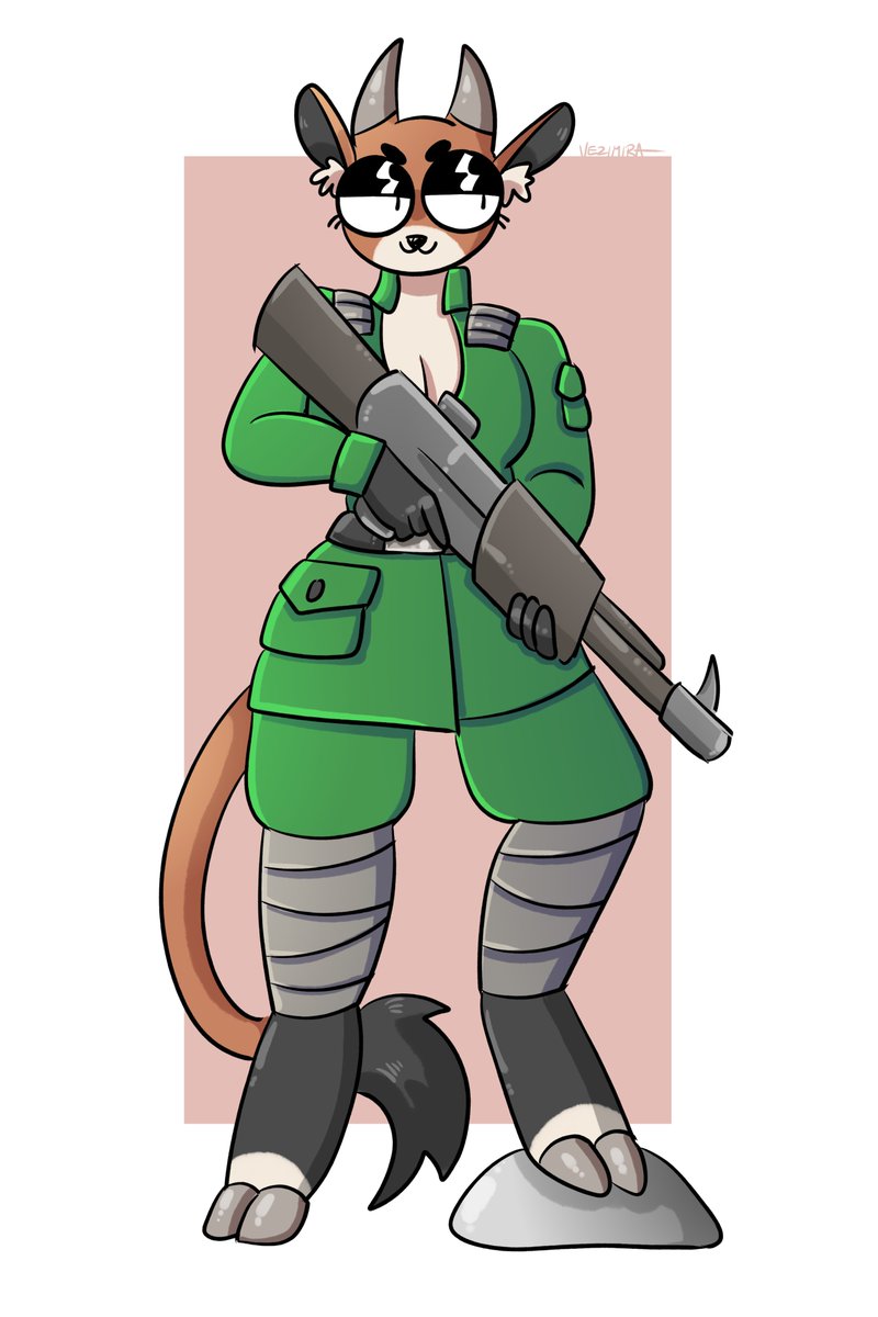 this gal is ready to fight for the emperor!