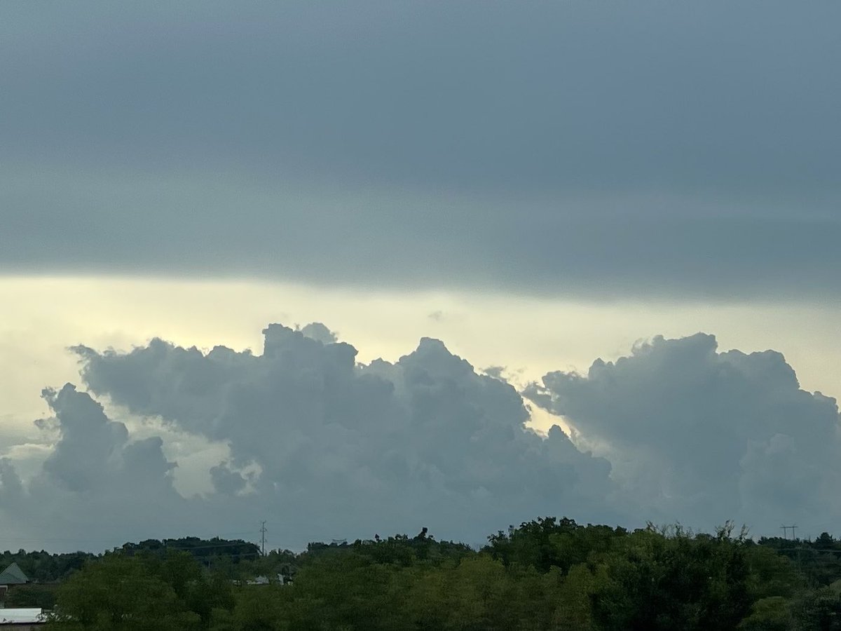 High cloud tops off in the distance as the line of storms approached Montgomery County,PA