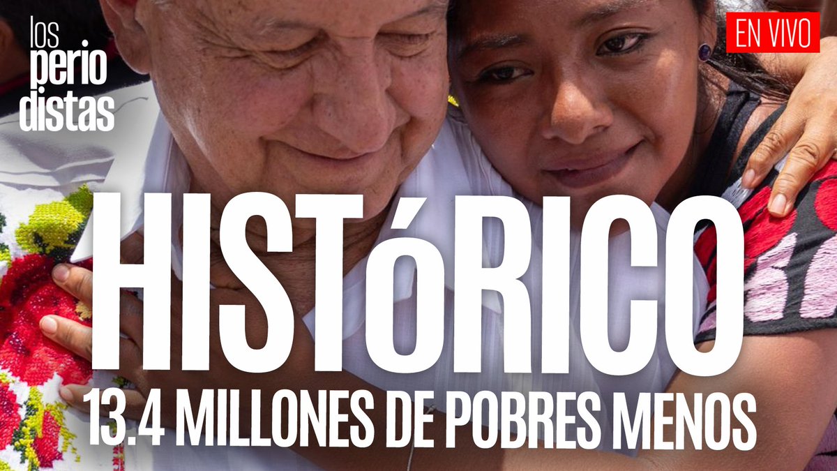 🔴 #EnVivo ¬ AMLO hace historia: saca de la pobreza a 13.4 millones de mexicanos

¡Ya comenzó #LosPeriodistas por YouTube! Con <a href="/alvaro_delgado/">Alvaro Delgado Gómez</a> y Alejandro <a href="/paezvarela/">AlejandroPáezVarela</a>  
youtube.com/watch?v=6e18vU…