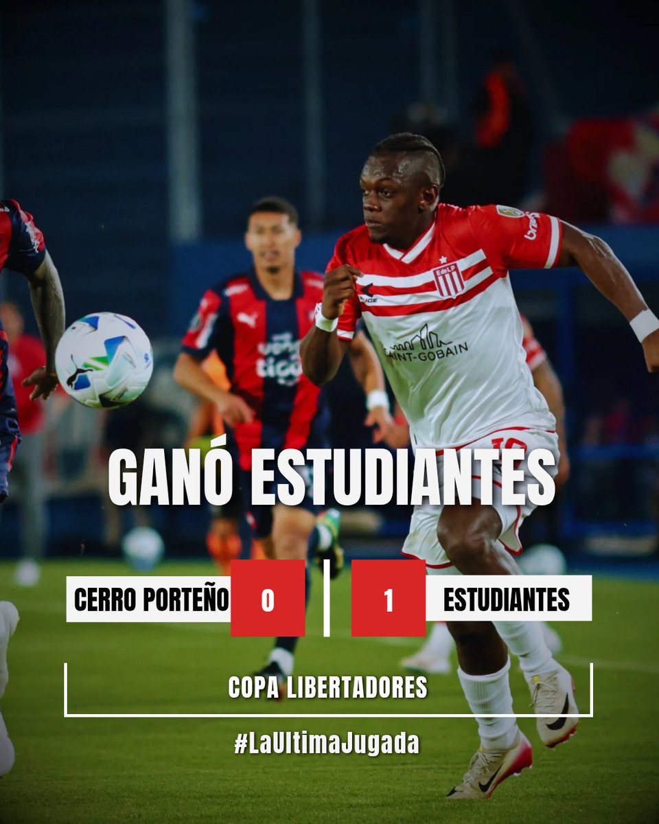 La Última Jugada (@laultimajugada3) on Twitter photo GANÓ #ESTUDIANTES: 1-0 a #CerroPorteño en Paraguay.
Lo escuchaste por <a href="/KeopsFM/">Keops FM 90.1 | Cadena 3 La Plata</a> 90.1 <a href="/Cadena3Com/">Cadena 3 Argentina</a> #LaPlata con los relatos de "Beto" Rudoni y los comentarios de Gustavo Zacañino
#LaUltimaJugada #EDLP 🦁
#Libertadores GANÓ #ESTUDIANTES: 1-0 a #CerroPorteño en Paraguay.
Lo escuchaste por <a href="/KeopsFM/">Keops FM 90.1 | Cadena 3 La Plata</a> 90.1 <a href="/Cadena3Com/">Cadena 3 Argentina</a> #LaPlata con los relatos de "Beto" Rudoni y los comentarios de Gustavo Zacañino
#LaUltimaJugada #EDLP 🦁
#Libertadores