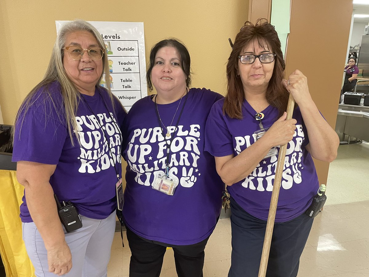 We <a href="/jlsambrano/">Sambrano Wildcats</a> Purple Up for all military kids.🥳💟