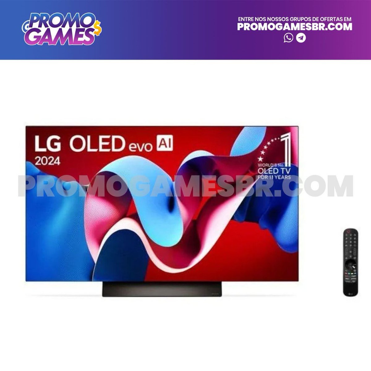 Smart TV LG OLED 55" 4K UHD 144Hz - OLED55C4

💰R$4.470,30 À Vista 
💳Ou R$447,03 10x Sem Juros 

🔗 Link: tidd.ly/4mIxMHY
[KABUM]

🌐 Mais ofertas em: promogamesbr.com