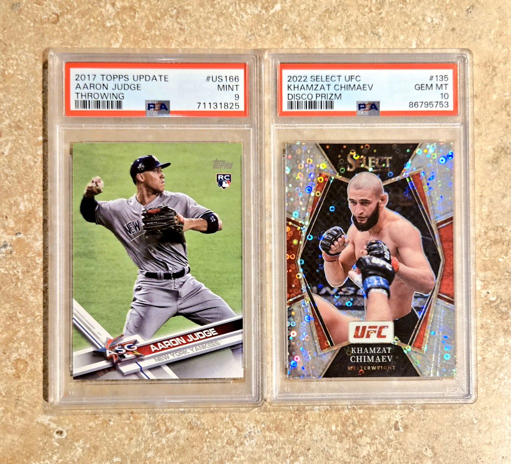Kyle Anthony's UFC Betting (@kyleanthonyufc) on Twitter photo 🚨🚨 UFC 319 FREE GIVEAWAY 🚨🚨
✅️ Aaron Judge rookie
✅️ Khamzat Chimaev
Both cards graded mint condition
How To Enter:
1. Like & RT
2. Must follow: <a href="/KyleAnthonyUFC/">Kyle Anthony's UFC Betting</a>
3. Who wins Main Event & round
Good luck!! 🚨🚨 UFC 319 FREE GIVEAWAY 🚨🚨
✅️ Aaron Judge rookie
✅️ Khamzat Chimaev
Both cards graded mint condition
How To Enter:
1. Like & RT
2. Must follow: <a href="/KyleAnthonyUFC/">Kyle Anthony's UFC Betting</a>
3. Who wins Main Event & round
Good luck!!