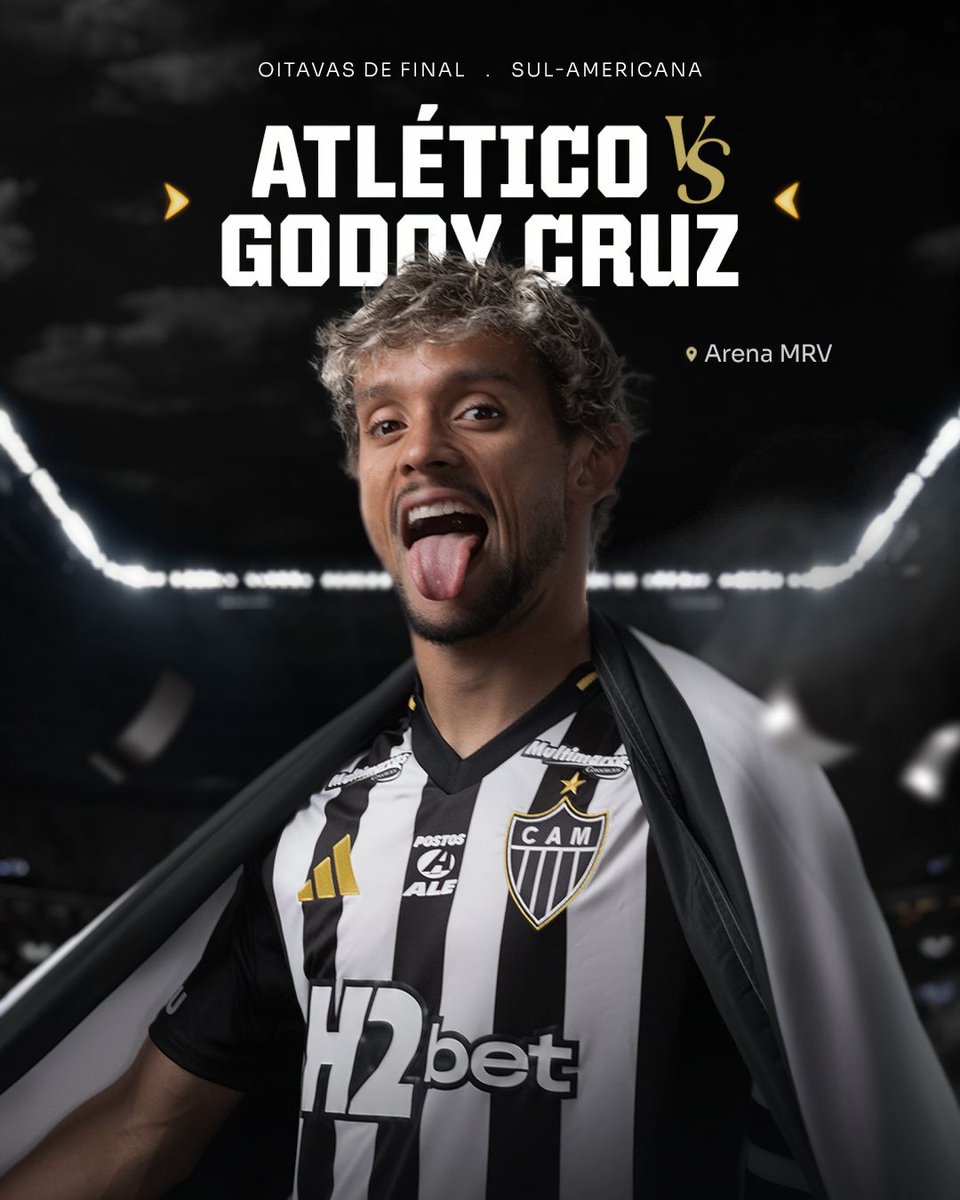 Atletico's tweet photo. 🇧🇷⚔️🇦🇷 HOJE TEM GAAAAAAAAAAAAAAAAAAAAAAAAAAAAAAAAAAAAAAAAALLLLLLLLLLLLLLLLLLLLLLLLLLLLLLOOOOOOOOOOOOOOOOOOOOOOOOOOOOOOOOOOOOO!  

⚽ Atlético x Godoy Cruz 
🏆 Sul-Americana 
⚙️ Oitavas - ida 
🕖 19h 
🏟️ @ArenaMRV 
📺 ESPN e Disney+
🎥 Pré-jogo às 17h30 

#HTG #CAMxGOD 🏴🏳️ https://t.co/8KHNwFajIz
