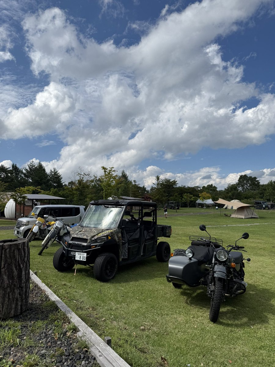 2017Uralpilot's tweet image. Ural、ポラリスが在るキャンプ場
#アサマパークフィールド
#Ural
#ポラリスレンジャー