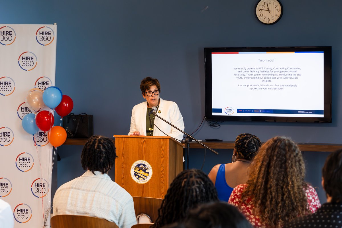 HIRE360Partners's tweet photo. Milestone in Will County! 18 grads completed our Illinois Works Pre-Apprenticeship training, earning OSHA-10 &amp; CPR certificates. Thanks to @WillCountyExec Jennifer Bertino-Tarrant and Will &amp; Grundy Counties Building Trades Council for their partnership. Congrats grads! https://t.co/RvrNX98hjT