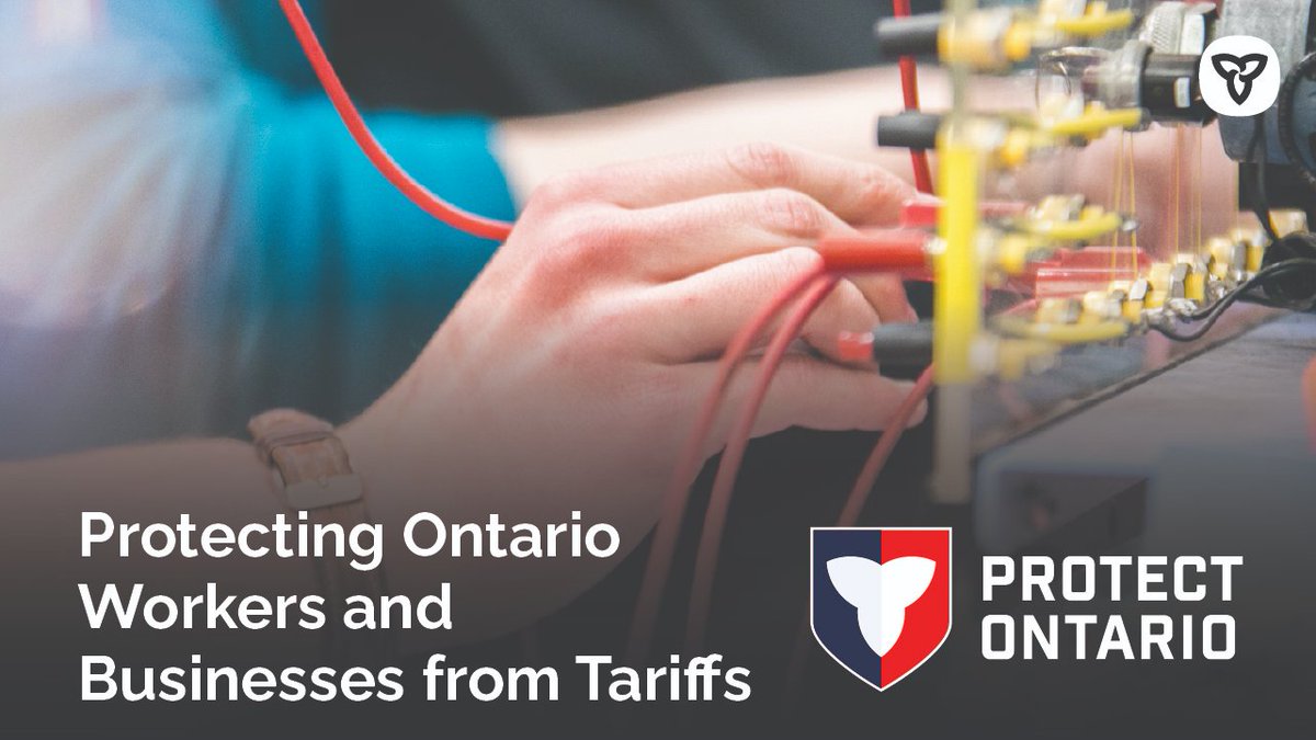 Today, our government announced our latest action to help keep workers on the job in sectors hard-hit by U.S. tariffs.

Our new Protecting Ontario Financing Program will support workers and businesses and help build a more resilient and self-reliant economy.