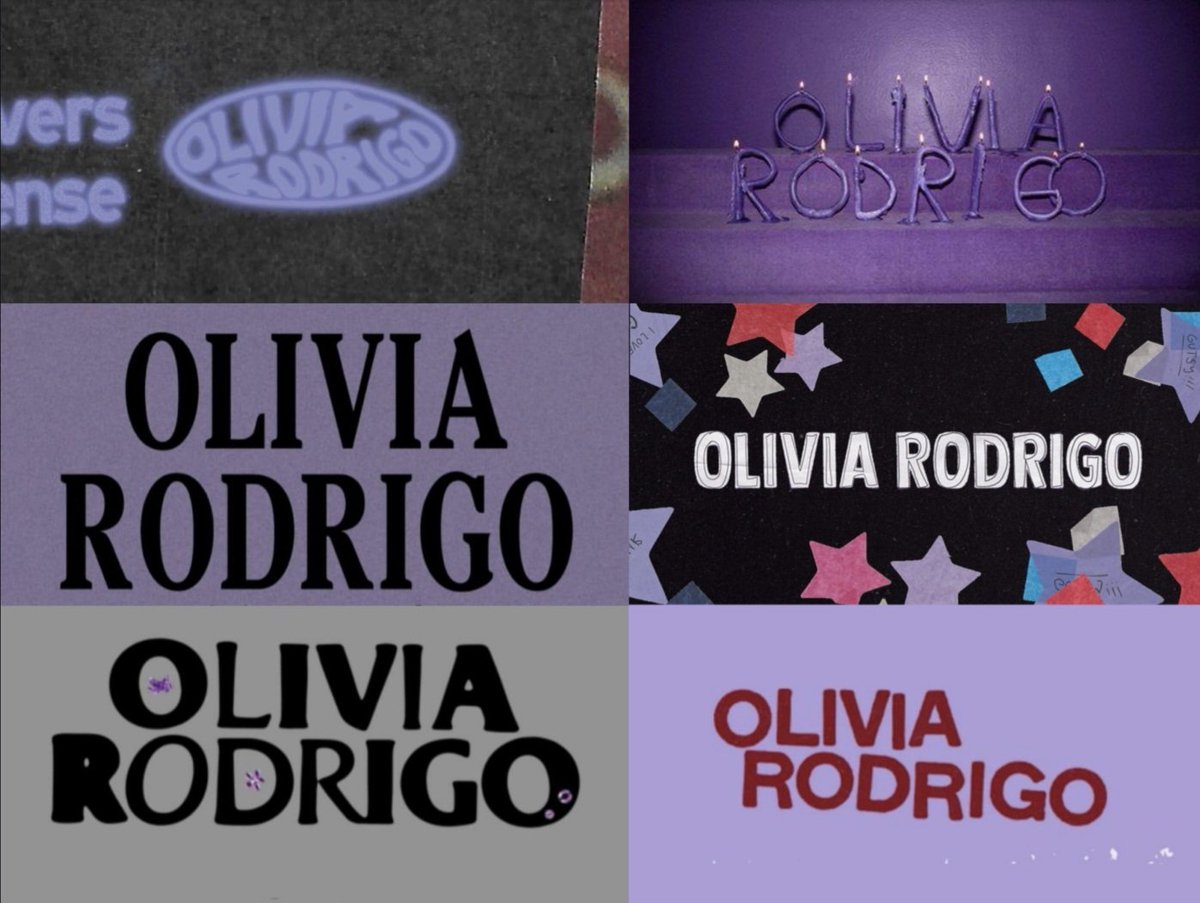 the evolution of the olivia rodrigo font