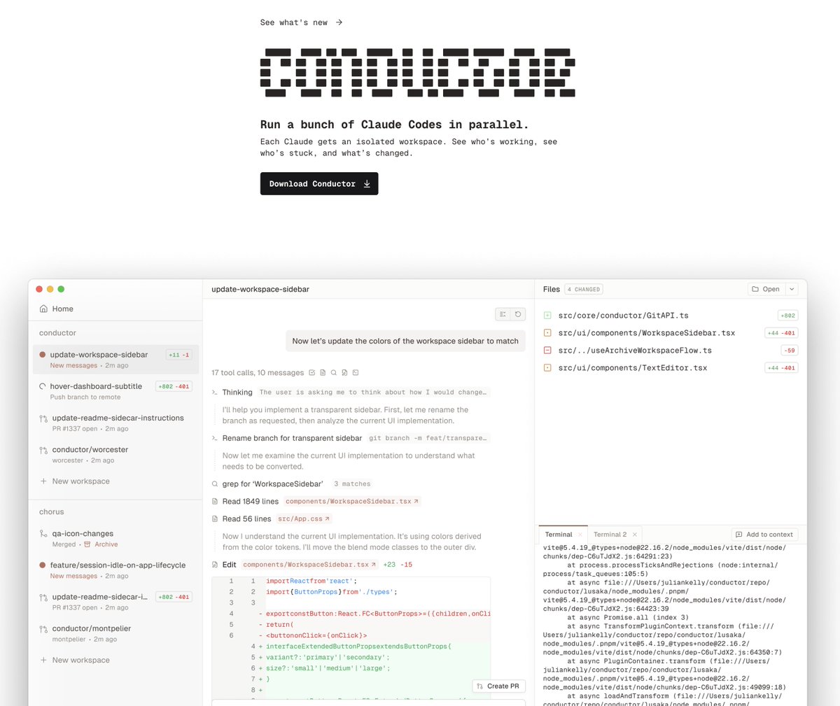Stammy (@stammy) on Twitter photo is conductor the new cursor? conductor.build <a href="/charliebholtz/">Charlie Holtz</a>
just used it for the first time and it's lovely is conductor the new cursor? conductor.build <a href="/charliebholtz/">Charlie Holtz</a>
just used it for the first time and it's lovely