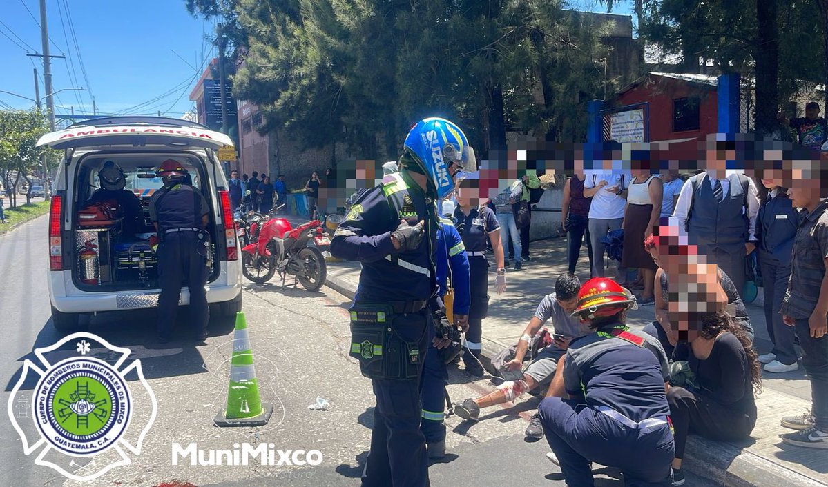 BOMBEROS MUNICIPALES DE MIXCO (@bomberosm_mixco) on Twitter photo #INFORMACION2025| 🇬🇹
#BOMBEROSMUNIMIXCO
#ESTA_TARDE
#Accidentes_de_Transito
Boulevard El Caminero y 28 Calle zona 6 de Mixco
Accidente de tránsito deja a dos personas heridas, a quienes fue necesario la intervención bomberil y trasladó al centro asistencial. <a href="/BomberosM_Mixco/">BOMBEROS MUNICIPALES DE MIXCO</a> #INFORMACION2025| 🇬🇹
#BOMBEROSMUNIMIXCO
#ESTA_TARDE
#Accidentes_de_Transito
Boulevard El Caminero y 28 Calle zona 6 de Mixco
Accidente de tránsito deja a dos personas heridas, a quienes fue necesario la intervención bomberil y trasladó al centro asistencial. <a href="/BomberosM_Mixco/">BOMBEROS MUNICIPALES DE MIXCO</a>