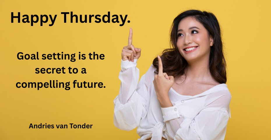 andries van tonder. (@andries1van) on Twitter photo Happy Thursday, have a magnificent day
It’s the moment to finish important tasks, tackle lingering challenges.
What you do today can improve all your tomorrows
hive.pe/2p7 Happy Thursday, have a magnificent day
It’s the moment to finish important tasks, tackle lingering challenges.
What you do today can improve all your tomorrows
hive.pe/2p7