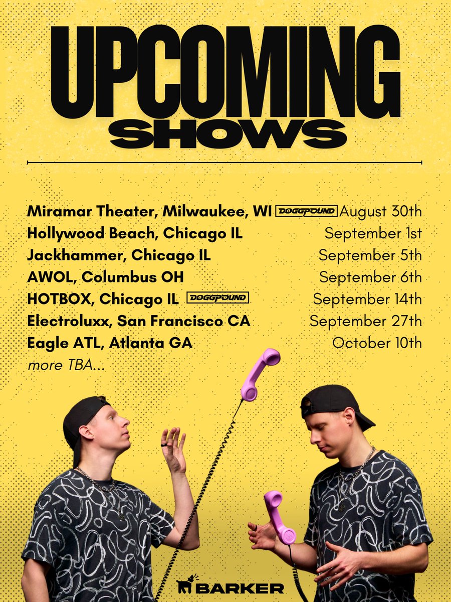 Threads is what Twitter used to be. Anyway here’s my upcoming shows.