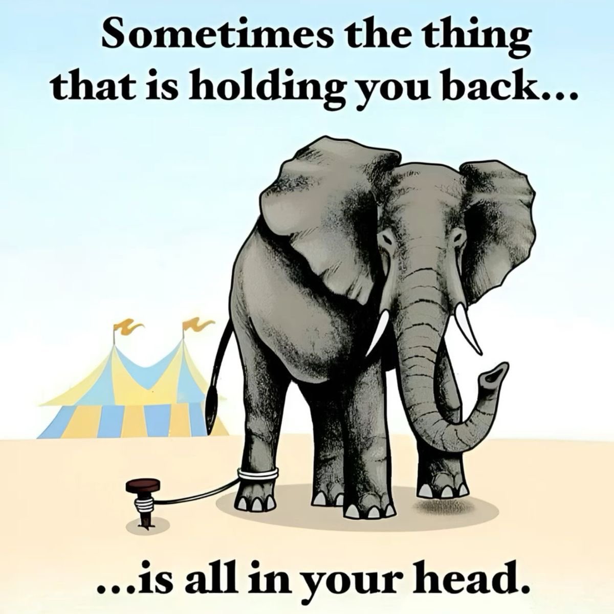 Sometimes the thing that is holding you back is all in your mind.