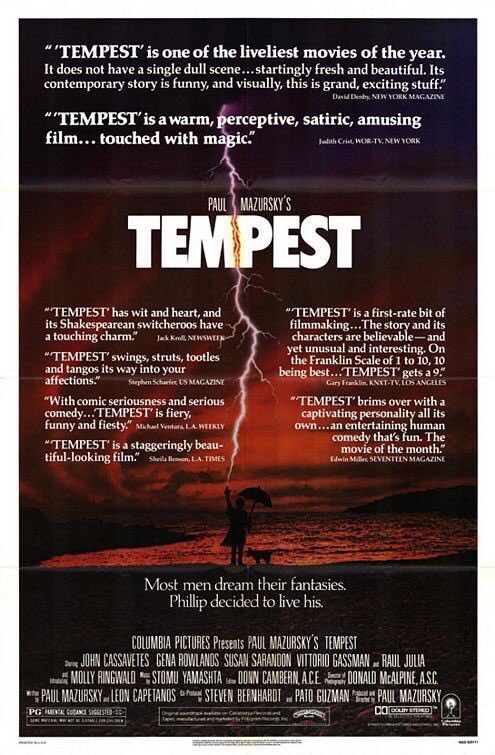 FilmNewsNos's tweet photo. 🎬MOVIE HISTORY: 43 years ago today, August 13, 1982, the movie ‘Tempest’ opened in theaters!
#JohnCassavetes #GenaRowlands #SusanSarandon #VittorioGassman #RaulJulia @MollyRingwald #SamRobards #PaulStewart #JackieGayle #AnthonyHolland #JerryHardin #PaulMazursky https://t.co/D4APqtpKTS