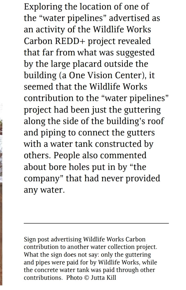 mmghenyi_'s tweet photo. Despite millions set aside for CSR, under Kasigau Corridor REDD+ Project, little/nothing can be seen on the ground. RE:Common’s Field Report found Wildlife Works exaggerates its CSR even simple roof guttering is dressed up as a “major water project.”  #TimeForAccountability https://t.co/q85V80bU0T