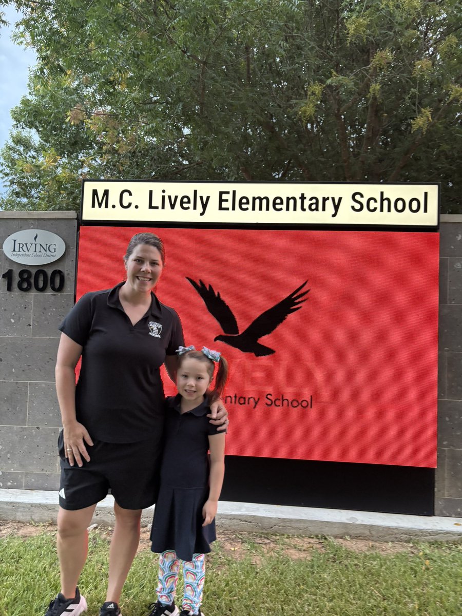 livelype's tweet photo. My new @LivelyEagles following in mommy’s footsteps as a Lively Eagle. We are ready to put #excellenceinaction in the @IrvingISD #firstdayofschool2025 let’s make it a great year https://t.co/W2f3bKLf5s
