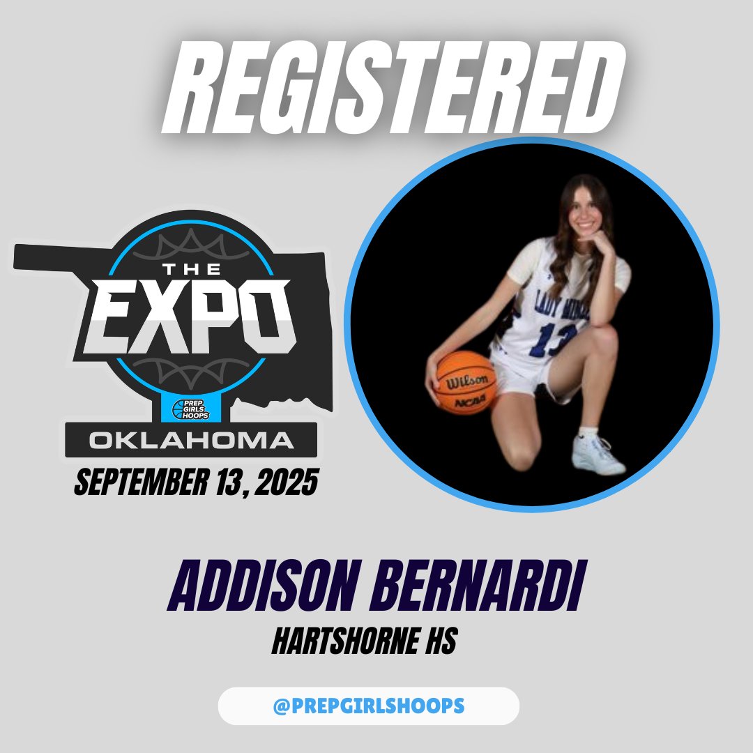 Coachjvick (new) (@coachjvick1) on Twitter photo Welcome Class of 2027 Addison Bernardi
<a href="/AddisonBernardi/">Addison Bernardi</a> of Hartshorne High School to the
<a href="/PGHOklahoma/">Prep Girls Hoops Oklahoma</a> The Expo Showcase
<a href="/PrepGirlsHoops/">Prep Girls Hoops 🏀</a> Welcome Class of 2027 Addison Bernardi
<a href="/AddisonBernardi/">Addison Bernardi</a> of Hartshorne High School to the
<a href="/PGHOklahoma/">Prep Girls Hoops Oklahoma</a> The Expo Showcase
<a href="/PrepGirlsHoops/">Prep Girls Hoops 🏀</a>