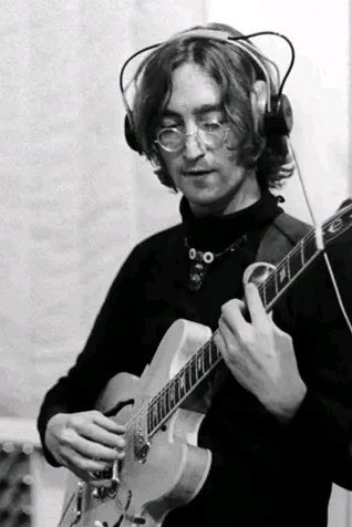 John Lennon at EMI Studios, Abbey Road, 1968