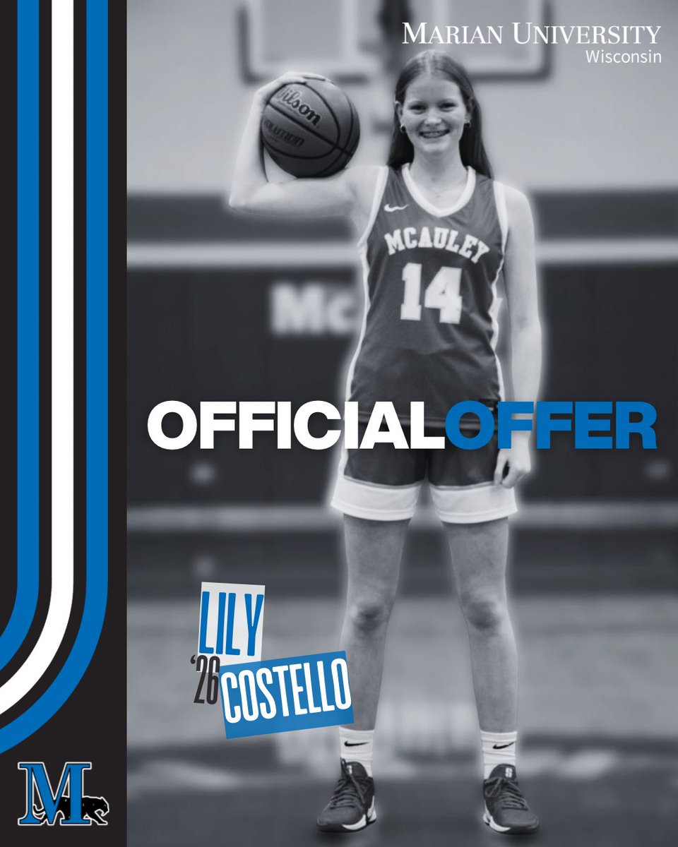 Lily Costello (@lilycostello07) on Twitter photo Excited and grateful to have received an offer from Marian University <a href="/MarianWBB/">Marian Women's Basketball</a> Thank you <a href="/jward3430/">Josh Ward</a> !
<a href="/MightyMacBball/">McAuleyBasketball</a> Excited and grateful to have received an offer from Marian University <a href="/MarianWBB/">Marian Women's Basketball</a> Thank you <a href="/jward3430/">Josh Ward</a> !
<a href="/MightyMacBball/">McAuleyBasketball</a>