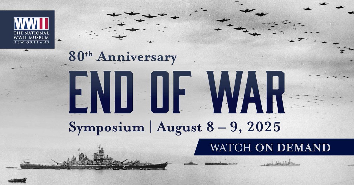 WWIImuseum's tweet photo. Thank you to everyone who joined us in-person and online this past weekend for our End of War Symposium as we dove deeper into the pivotal final moments and lasting legacies of WWII. Haven't watched yet? All symposium sessions are available on demand now! https://t.co/AUOWe6C0J7 https://t.co/q5DZbGzpNz