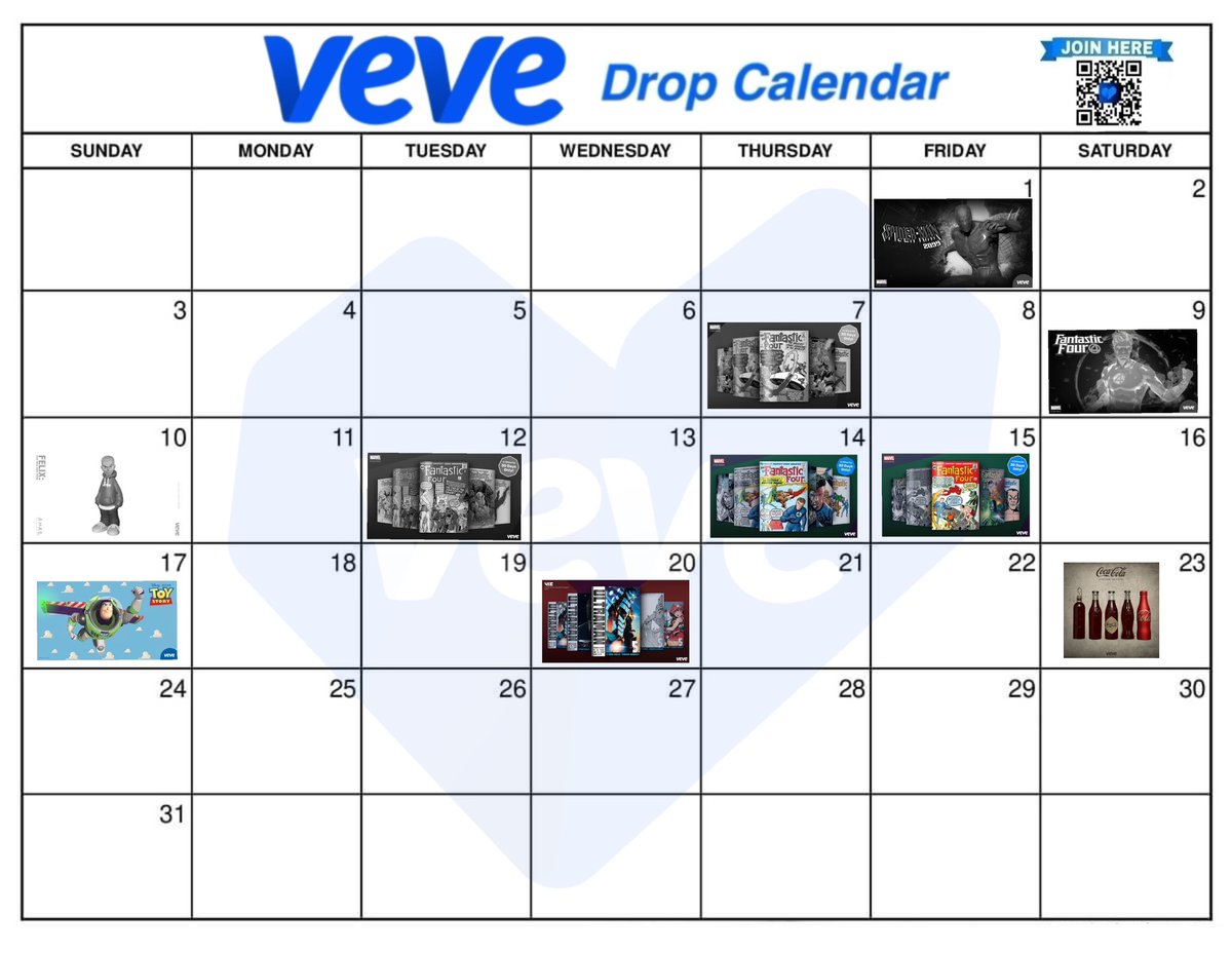 KcBmw.eth💙⭕️💙 (@kcbmw) on Twitter photo Updated Veve drop calendar $omi #vevefam <a href="/veve_official/">VeVe | Digital Collectibles</a>
Blog ➡️ blog.veve.me Updated Veve drop calendar $omi #vevefam <a href="/veve_official/">VeVe | Digital Collectibles</a>
Blog ➡️ blog.veve.me