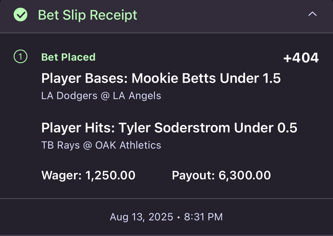 AlexMonahan100's tweet image. MLB Night Sweat 😈

$500 to somebody who LIKES &amp;amp; RETWEETS this if we hit. Comment your Paypal/Venmo to enter 👇🏼

Parlay is on Onyx, a book legal in (basically) all states. They have a "Deposit $10, get $100 FREE" sign-up bonus (refer a friend code ALEX): click.onyx-tracking.com/track/4d6b914f…