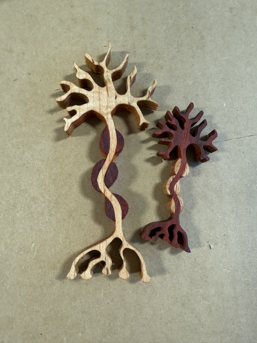 Papa and baby neurons. #sciart