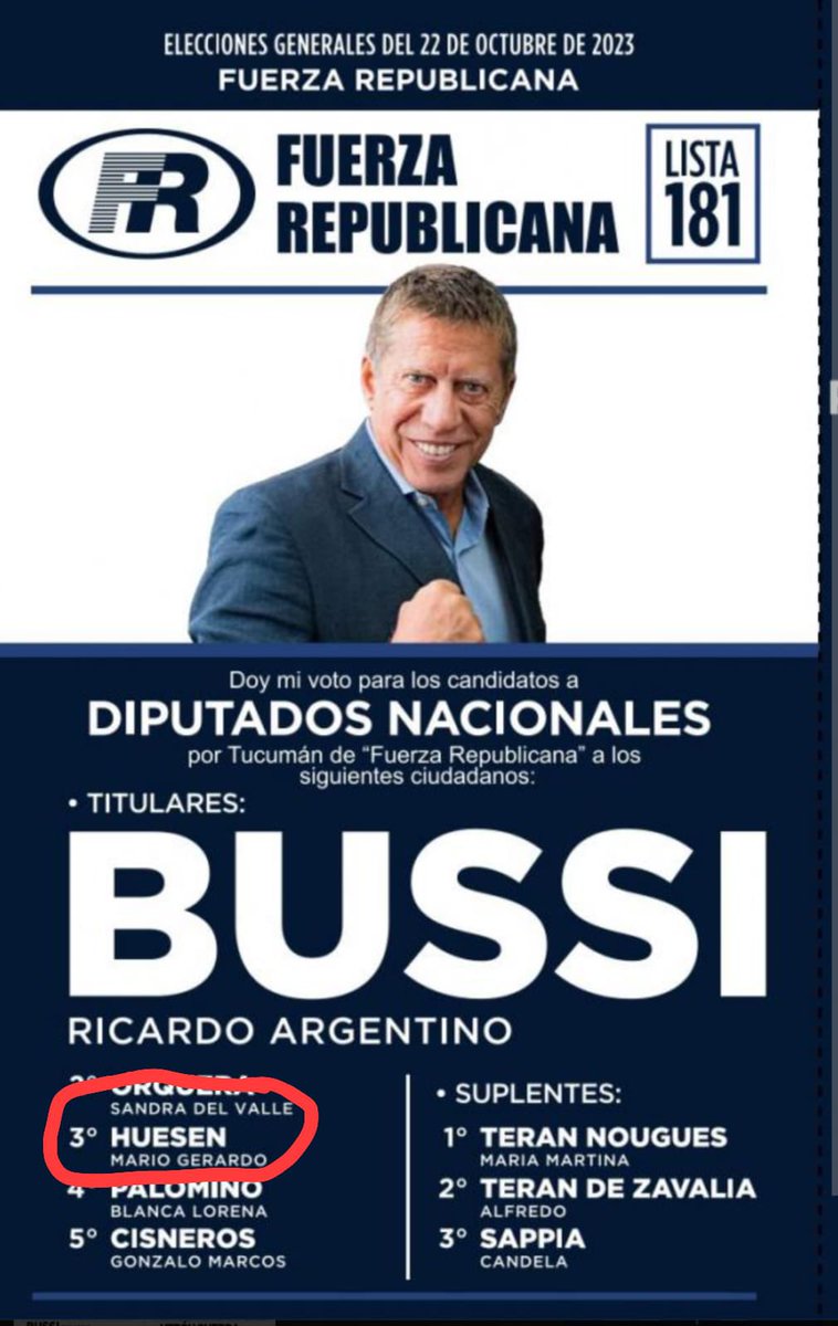 gonzalomonteros's tweet photo. El Diputado critica las candidaturas testimoniales, pero en 2023 asumió gracias a una: Bussi encabezó la lista y nunca pensó ocupar la banca.
Si realmente las rechazara, habría renunciado o denunciado la maniobra. https://t.co/788B1pJ0Al