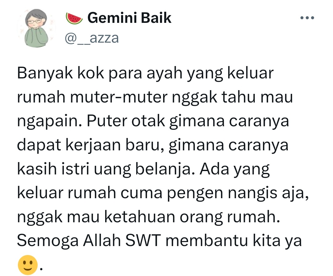 zialogi's tweet photo. Sehat lahir batin ya untuk kalian...laki-laki tangguh pejuang nafkah keluarga... https://t.co/eTlp3DPfnJ