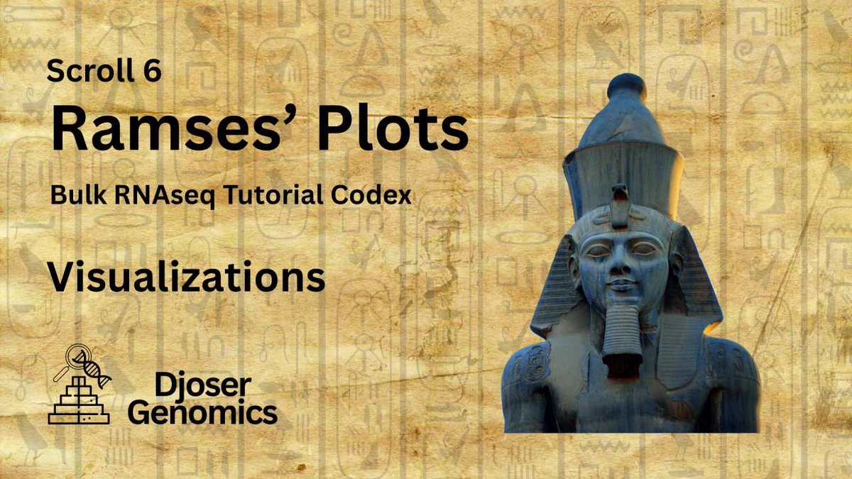 📜 Scroll VI: Ramses' Plots!

We dive into Visualizations!

MA, PCA, Volcano Plots and Heatmaps!

Check it out: djosergenomics.github.io/Scroll-6-Ramse…

#bioinformatics #RNAseq #scicomm