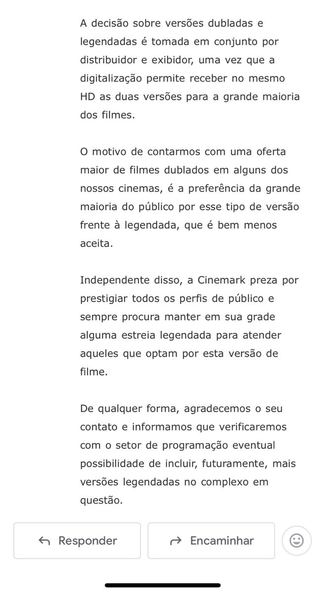 deisyana's tweet photo. @lvciab @cinemarkoficial mandei uma reclamação pra eles exatamente sobre isso, e não podiam ser mais protocolares: tipo, “vamo vê” https://t.co/D1SfFUkZvh