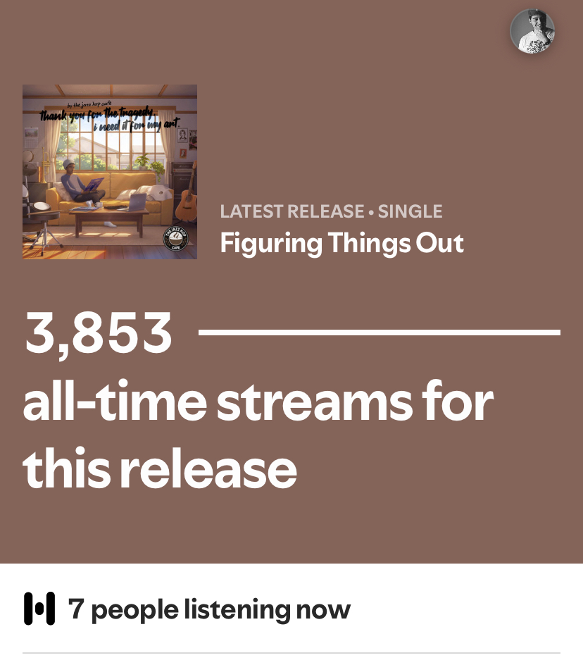P.R. (@pdotr) on Twitter photo My new instrumental track "Figuring Things Out" doing it's thing on Spotify! You can check it out on the latest <a href="/jazzhopcafe/">The Jazz Hop Café</a> compilation here 👉idm.fm/art My new instrumental track "Figuring Things Out" doing it's thing on Spotify! You can check it out on the latest <a href="/jazzhopcafe/">The Jazz Hop Café</a> compilation here 👉idm.fm/art