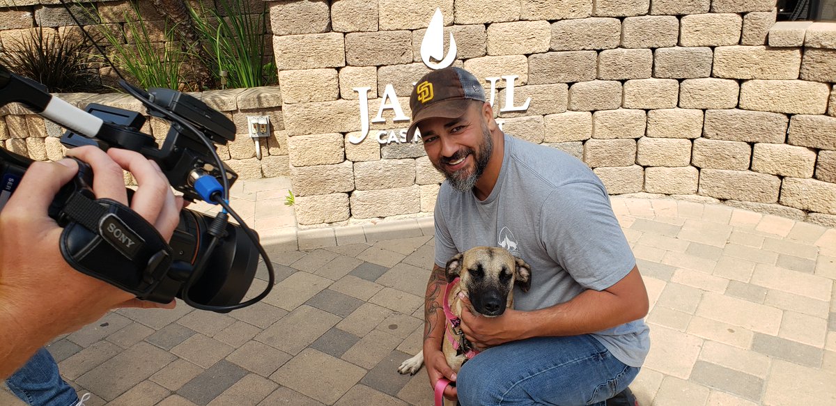 Behind the scenes with Shally Zomorodi on the FOX 5 San Diego Morning News. Introducing Adoptable Dogs Touchdown and Wammies from Rancho Coastal Humane Society. Available NOW. RCHS is open until 6:00 Thursday. During August, adoption fees waived on pets 6 months and older.