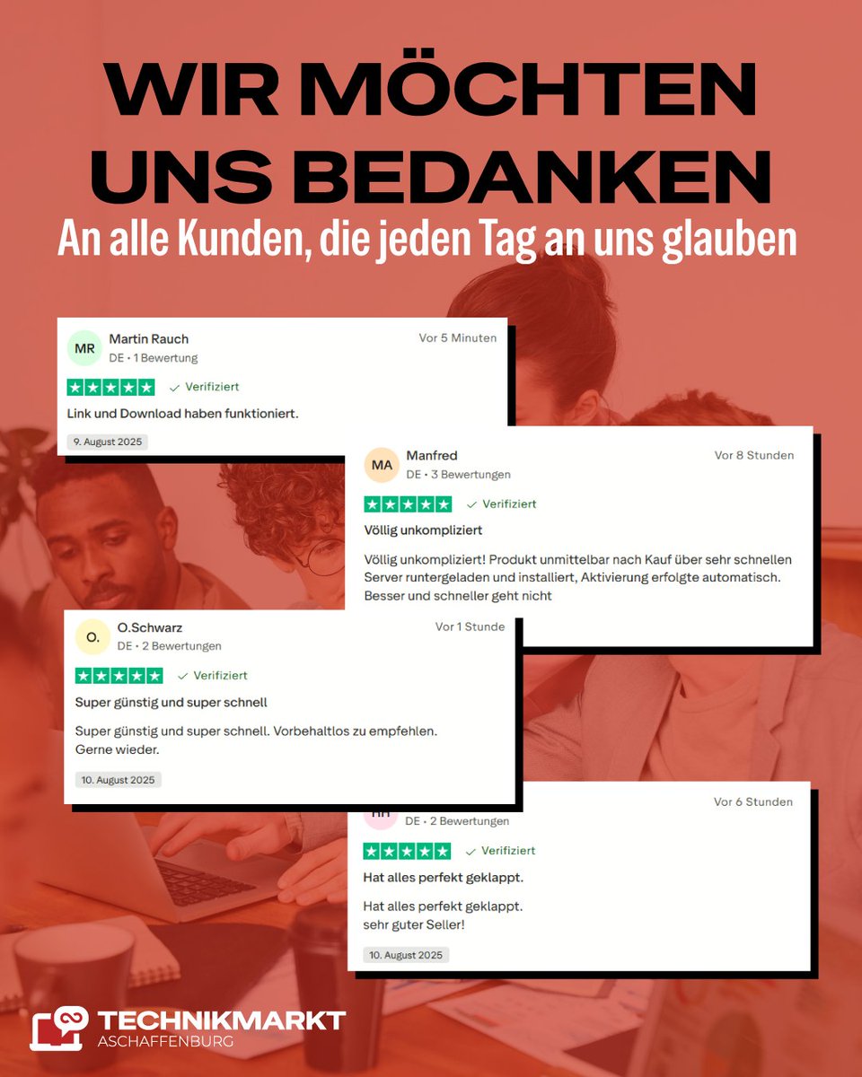 TechnikmarktA's tweet photo. Jeder Erfolg, den wir erzielt haben, ist Ihnen zu verdanken. Vielen Dank für Ihr Vertrauen in uns, jetzt und in Zukunft! 🌱🎉
🔗Link von unserem Shop https://t.co/L3JIxpDOUE

#technikmarkt #Office2024 #MicrosoftCombo #DigitalStore #WINDOWS https://t.co/oUUuDIRz4D