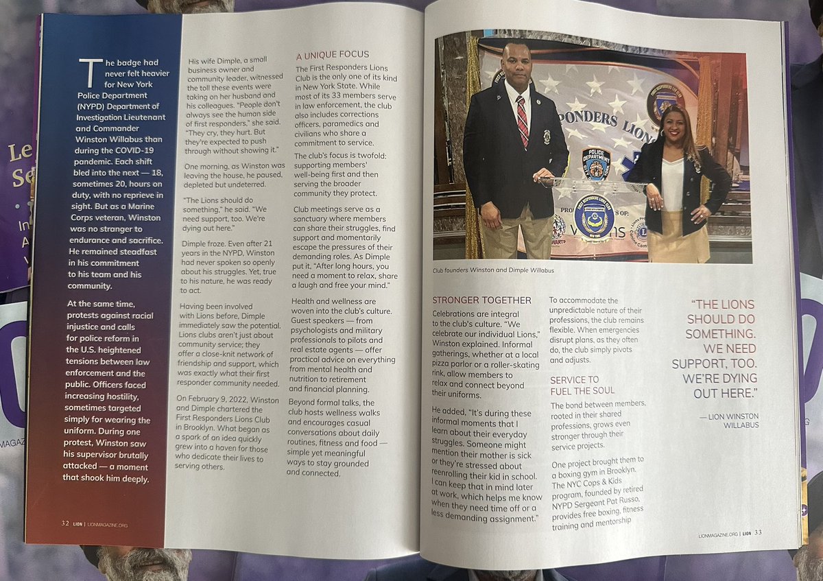 DimpleWillabus's tweet image. We are very grateful for the opportunity to be featured in the LION Magazine - Summer 2025 Edition. 

Link to the online edition: 
lionmagazine.org/wp-content/upl…

#firstresponders 
#LionsClub #LionsClubInternational