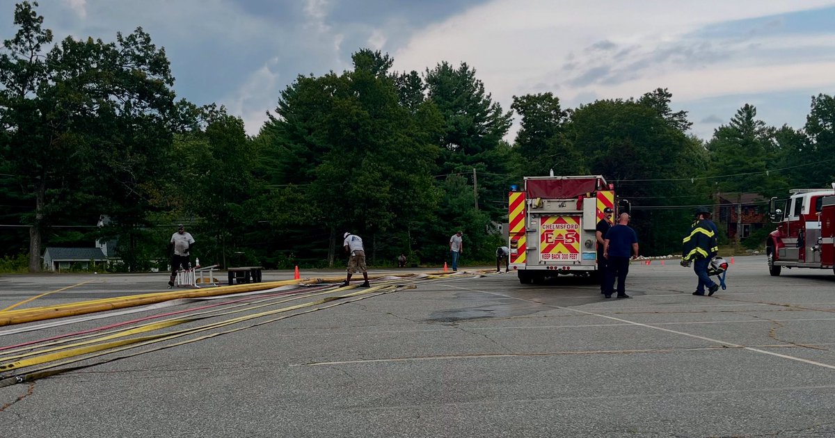 ChelmsfordFD's tweet photo. Hose Testing, Round 2!

For the second year in a row, we’ve resumed our annual hose testing.  This practice allows for timely repairs or replacements rather than discovering problems during an incident. This preventative approach can extend the operational life of fire hoses by identifying minor issues before they cause major, costly damage. 

Thanks to Chelmsford Public Schools for the space to conduct the training and the Chelmsford Water District for the hydrant. 

And we’d like to recognize Capt. Koutsoufis, Capt. Byam, and FF Bennett for taking on this assignment and the on duty personnel (Group 3) for assisting with the process.

@Chelmsford_MA