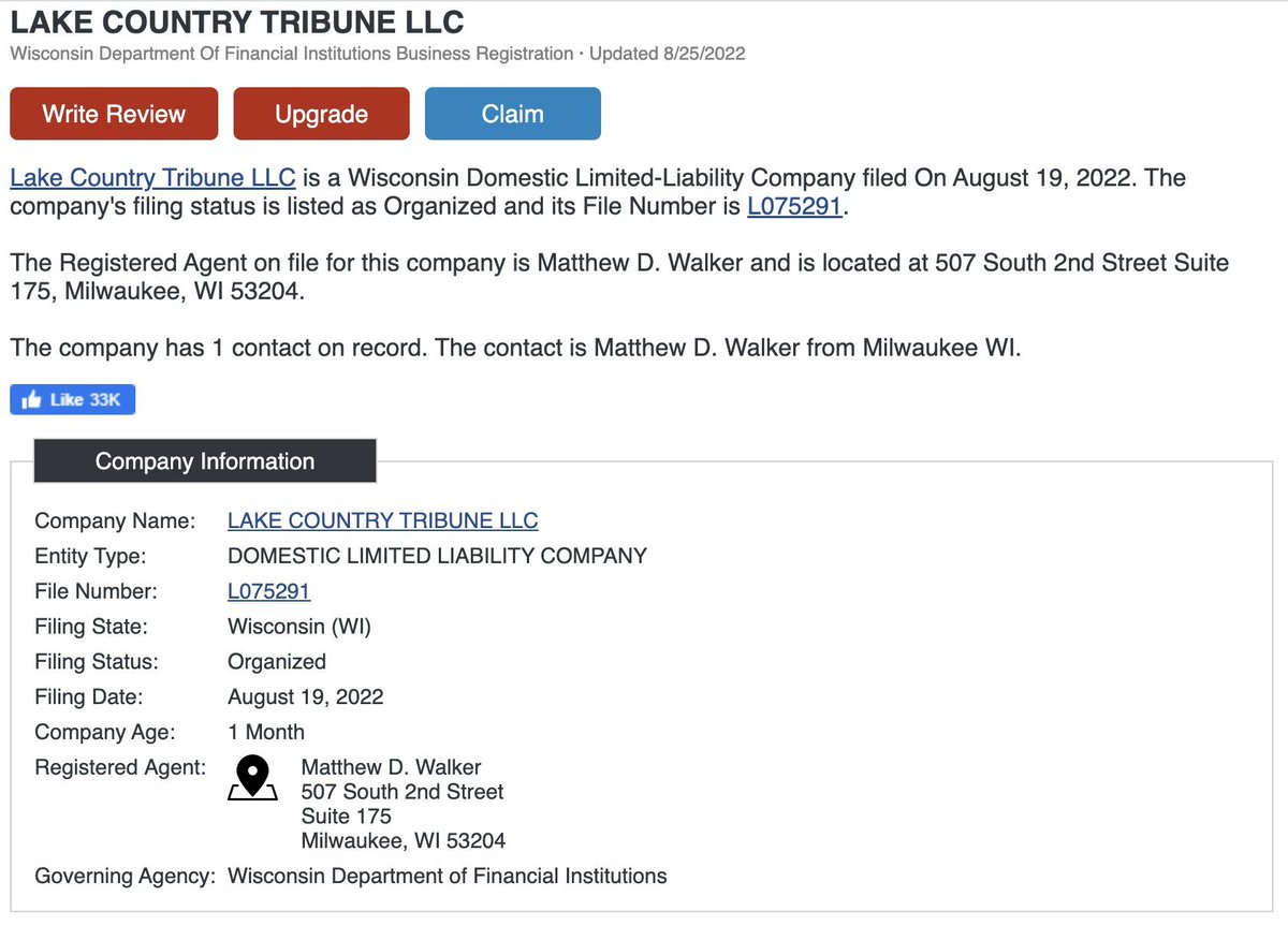 jnorcr's tweet image. Congratulations on securing an &quot;award&quot; for a firm behind (right wing) #pinkslime &quot;media outlet&quot;, Lake Country Tribune. 
x.com/jnorcr/status/…
-----
#Wisconsin #MediaWatch #StopMAGA #Pewaukee #Milwaukee