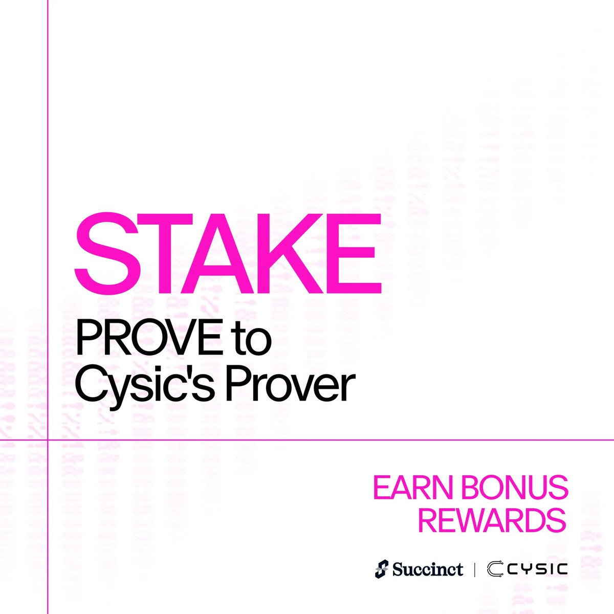 A $CYS bonus and a spot on the exclusive allowlist? 👀

Stake your PROVE with Cysic and claim both.

Trust us, you don’t want to miss this.

Start here 👇