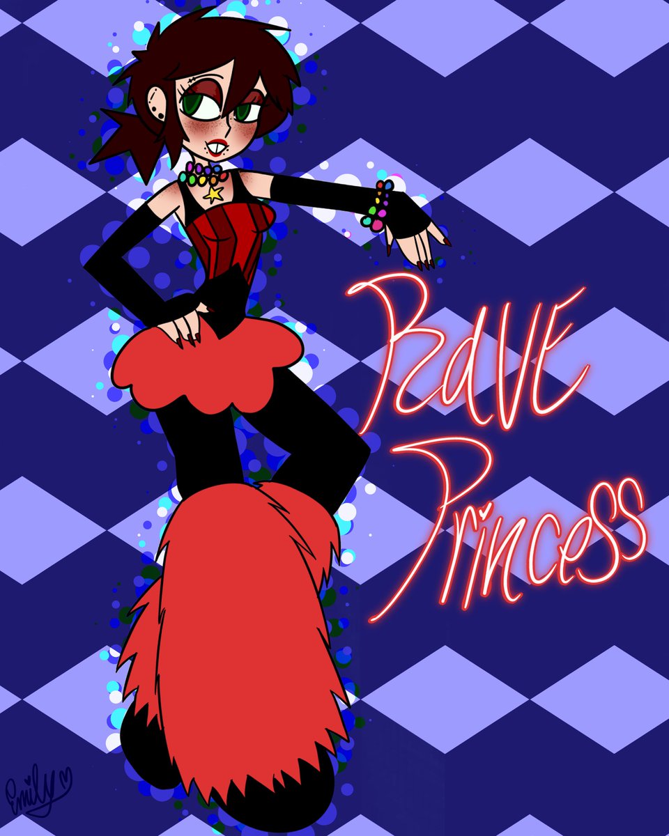 Ladybird in a cute circus/kandi/rave inspired outfit :3