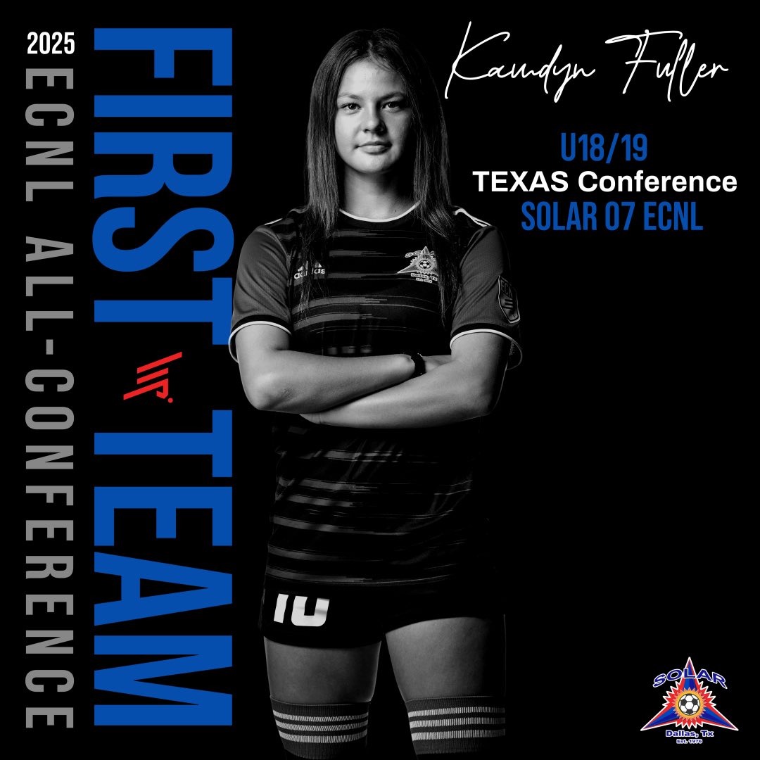 Kamdyn’s youth soccer journey has officially come to an end and we are so grateful to Solar Soccer Club and Coach Adrian for the amazing ride! #solarsoccerclub #firstteamallconference #ecnlgirls