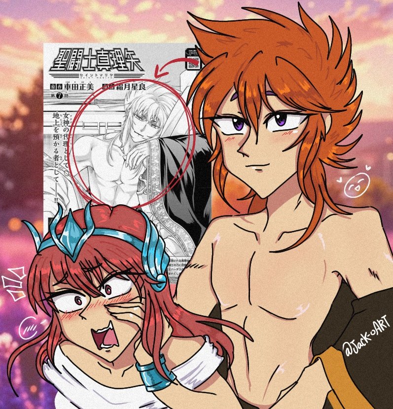 JackoArtes's tweet photo. ~ 🦄 Mariya  : help I've seen him without clothes 😱😳 !!! - What is Master Kiki doing without clothes? 🫣🫣 

#SaintMariya 🦄 #Saintseiya 🔥 https://t.co/wYKjzDBT6H