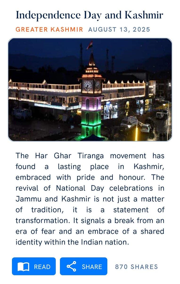 utsav1123's tweet photo. Independence Day and Kashmir
@PMOIndia @narendramodi https://t.co/jjBEuMOTW1
