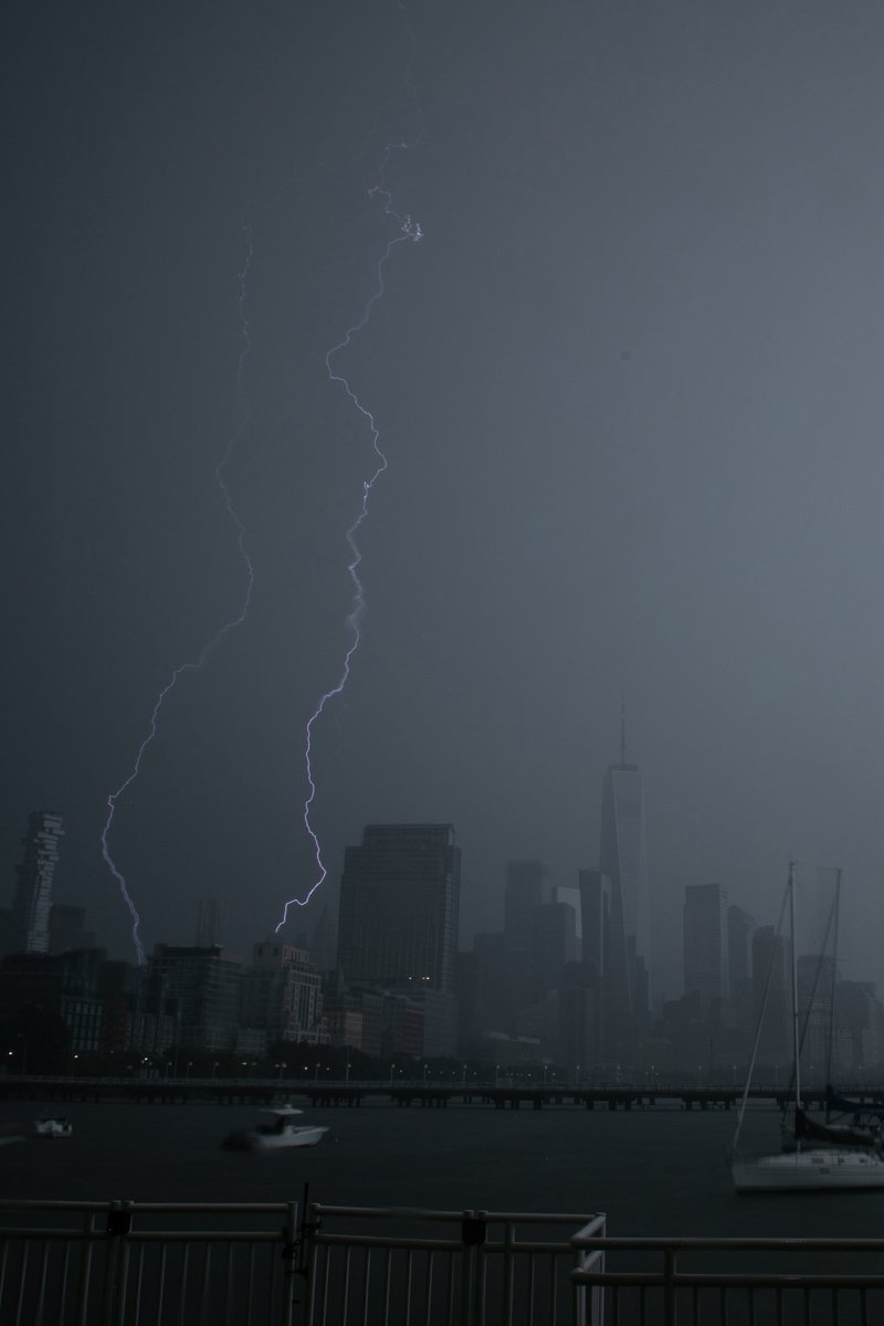 One of the loudest thunderstorms I have ever experienced just rolled over Lower Manhattan #NYC