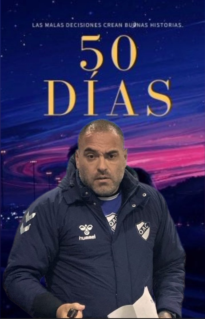 Fue a Madryn y nevó. Puso una foto de otra hinchada. Perdió con Colegiales y dijo "espectacular".  Volvió en avión de Córdoba y renunció.
🍿50 días.
Solo en Quilmes.